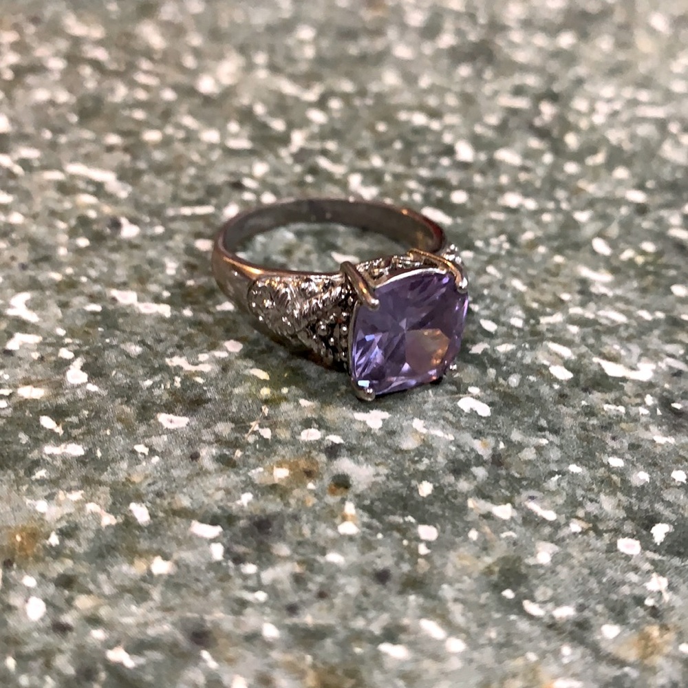 Costume Ring with Purple Stone